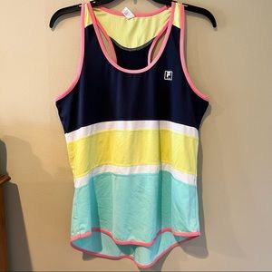 fila color block workout tank